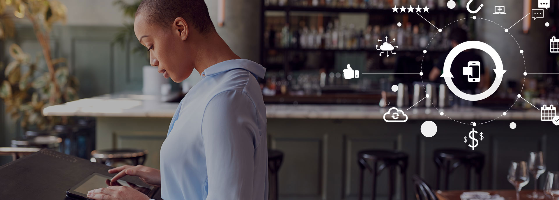 <font size='5'>Business Text Messaging for </font><br>Restaurants & Food Service