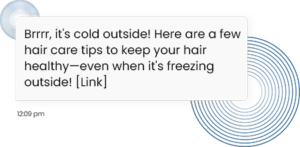 example of sms marketing for hair salon