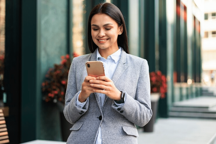 woman texting