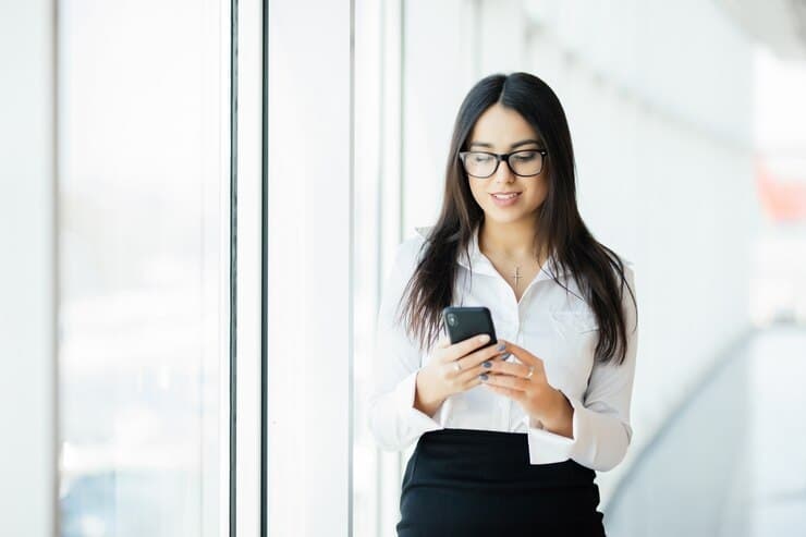 woman texting
