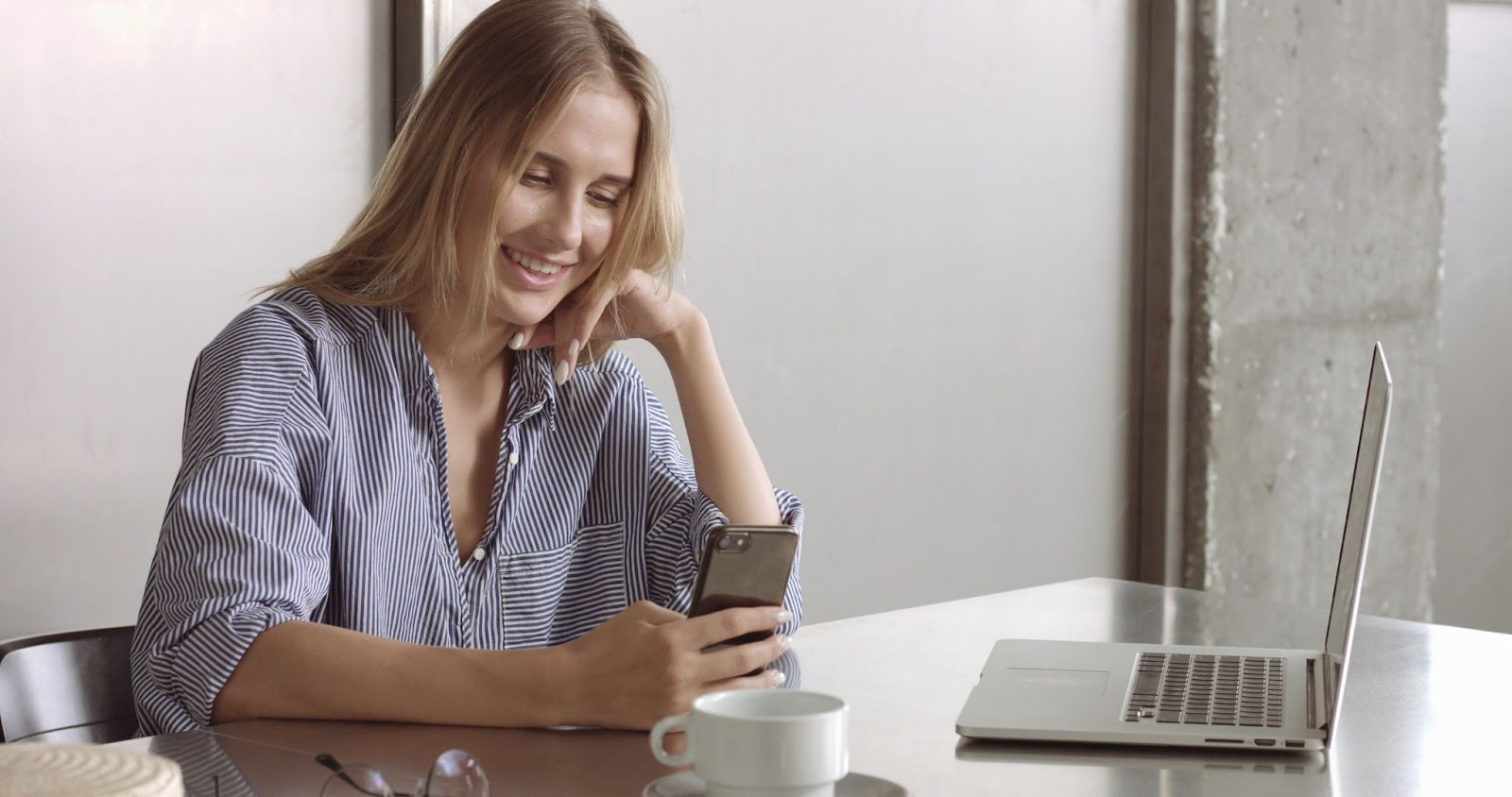 Woman using her phone