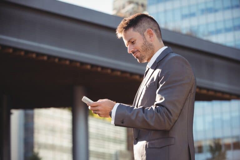 businessman using a mobile phone