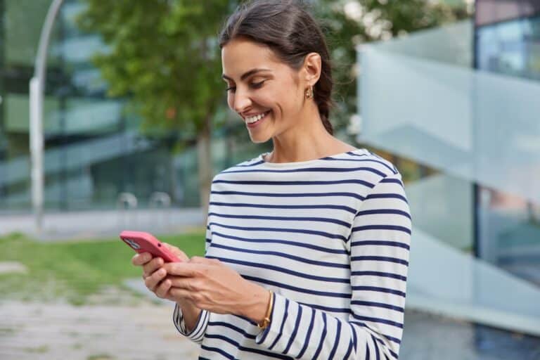 Woman using a smartphone