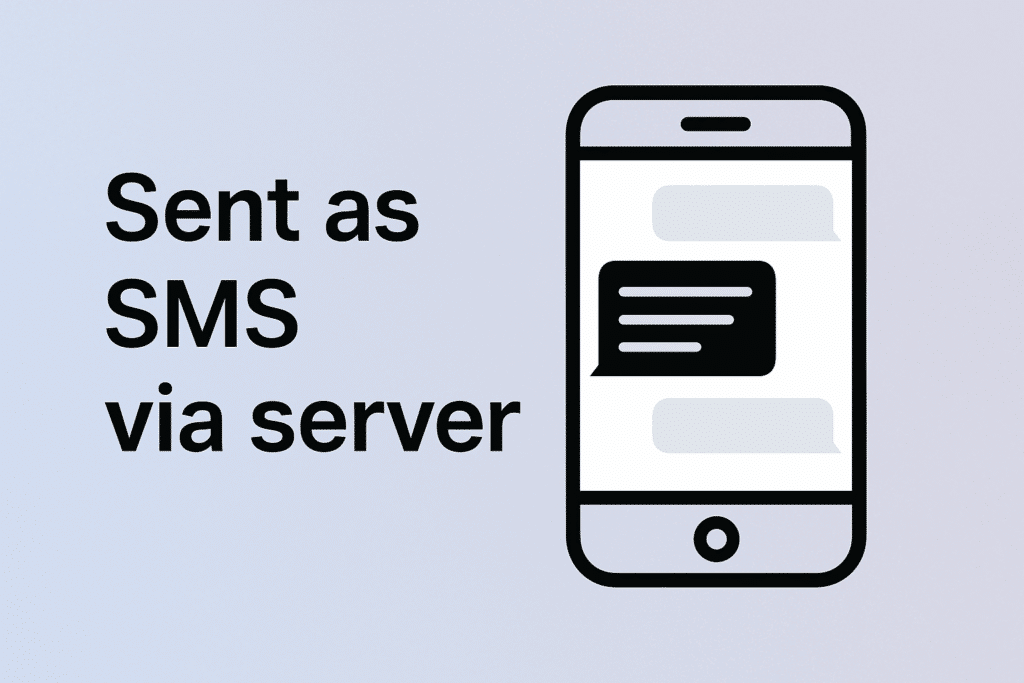 sent as sms via server