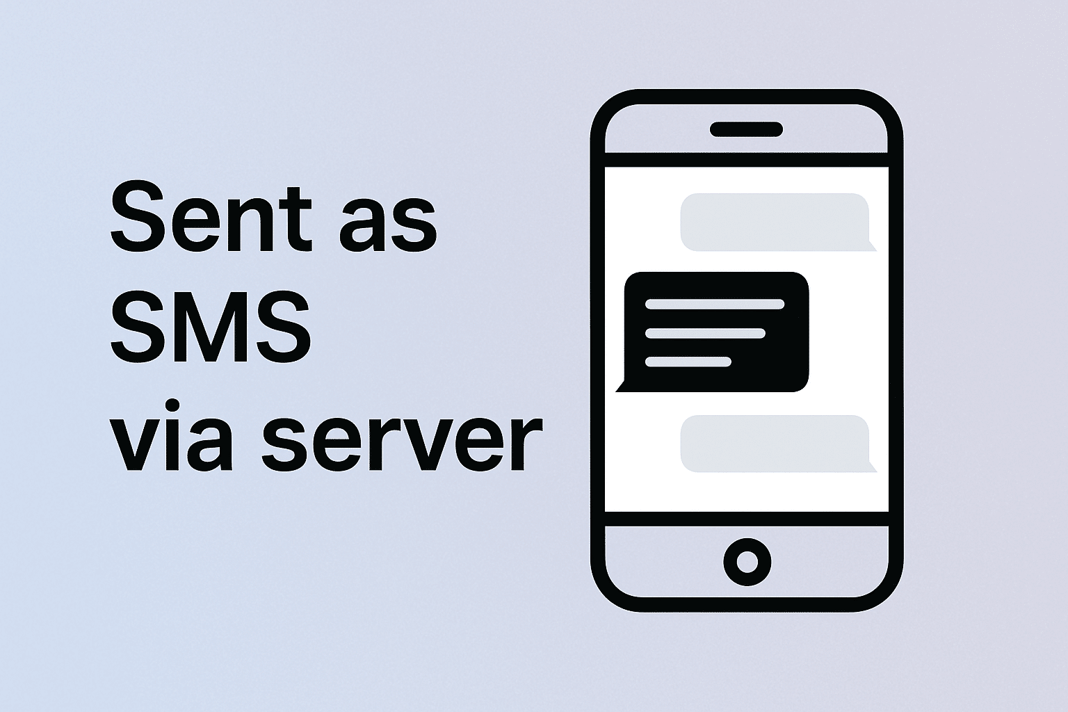 sent as sms via server